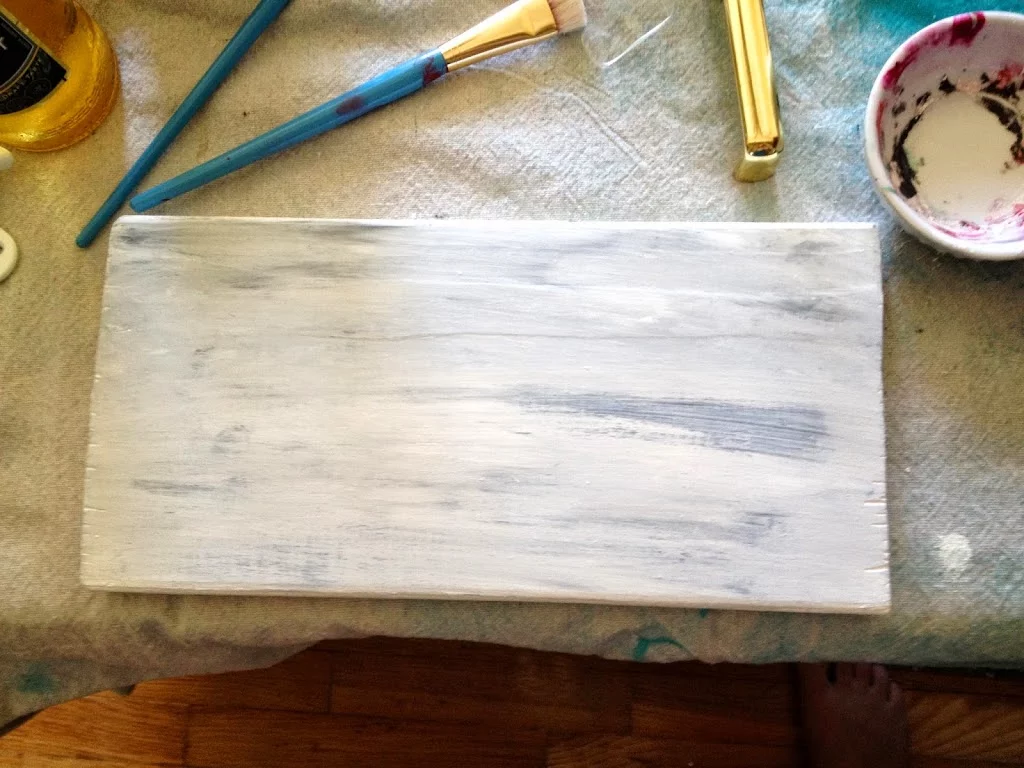 painted rectangle wood  