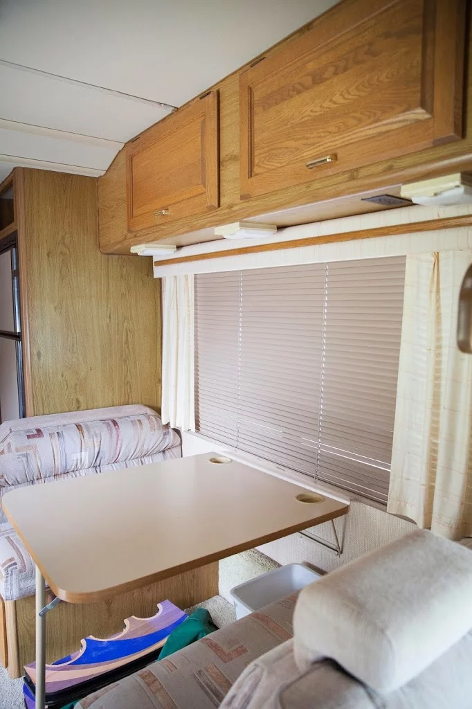 RV table and booths and cabinet doors