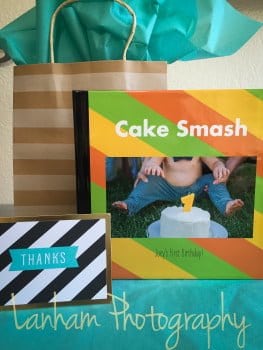 Cake smash Shutterfly Book with gift bag and thank you card for mother's day