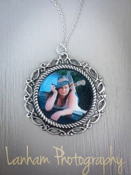 handmade necklace with picture in it gift idea for mother's day