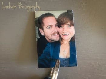 Travel KeyChain with couples picture on it for father's day gift idea