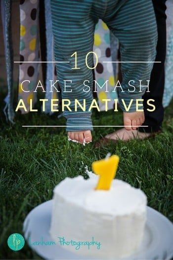 Cake Smash Alternatives over laid on toddlers legs with frosting on toes and cake sitting on grass