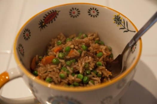 chicken fried rice in cup