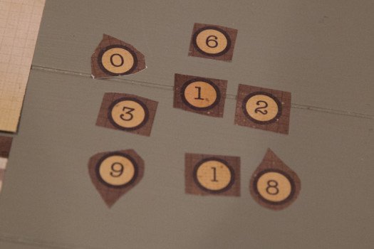 DIY Closet Organizer cut out numbers
zero through nine
