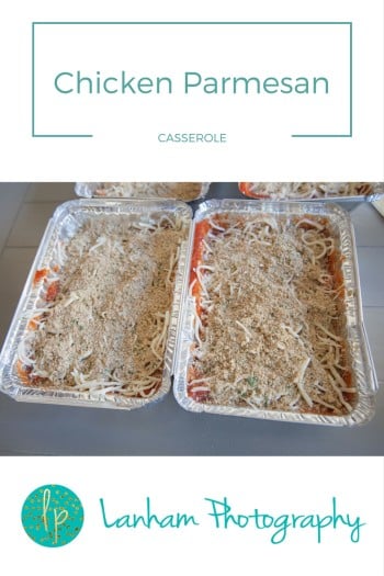 Chicken Parmesan casserole in container picture by Lanham Photography 