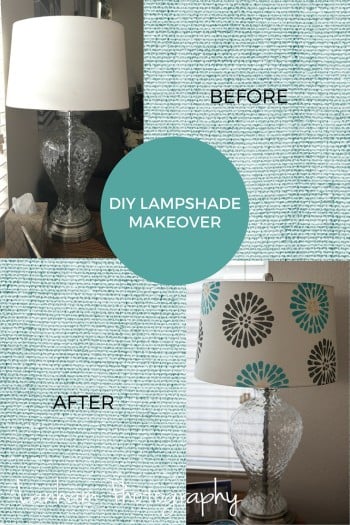 DIY LAMPSHADE MAKEOVER before and after 