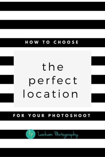 Black and white lined picture titled How to choose the perfect location for your photo shoot