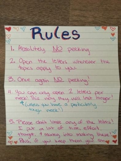 Paper Titled Rules for when to open letter 1 through 5