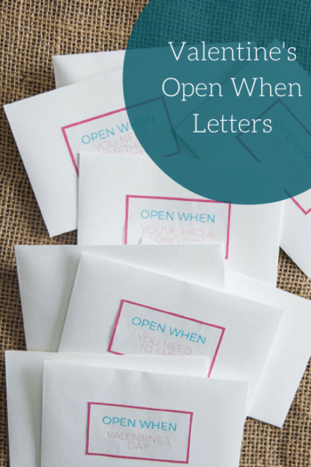 Valentine's Open When Letters 
