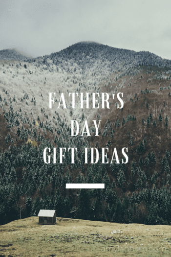 Picture of snowy mountains and field with a small house titled Father's day gift ideas