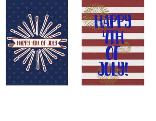 Printable 4th of July banners 