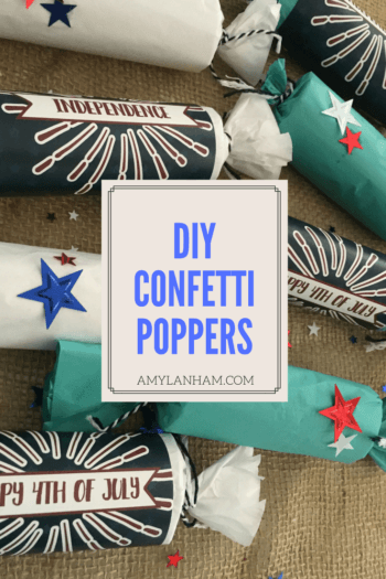 DIY Confetti Poppers for 4th of July at  amylanham.com