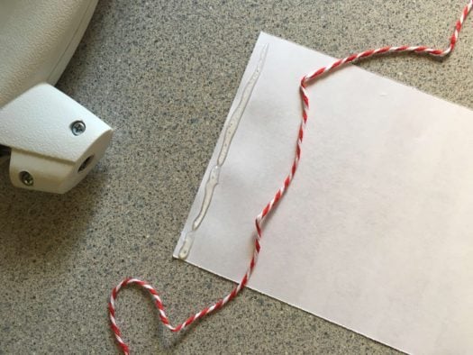 hot glue on paper with string 