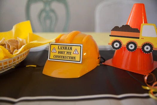 lanham dirt pit construction on a construction hat 