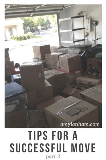 Tips for Successful Move Part 2
Garage full of moving boxes