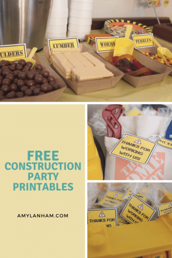 construction birthday party printable
