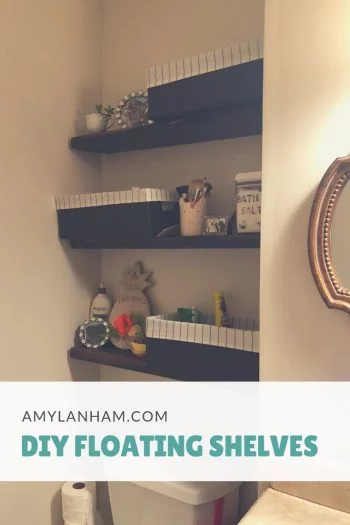 DIY Floating Shelves 
amylanham.com