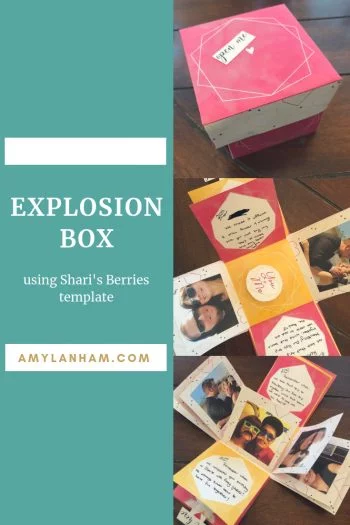 explosion box using Shari's berries template