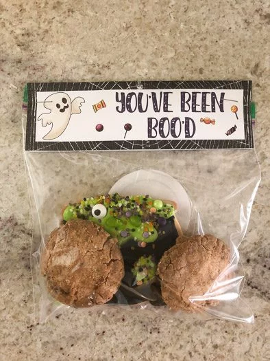 You've Been Booed with cookies bag with cookies