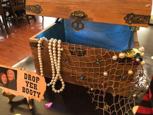 pirate bridal shower card box - drop yer booty