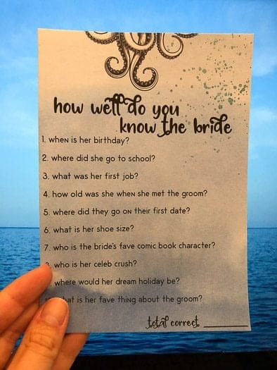 How well do you know the bride - pirate bridal shower decor with octopus