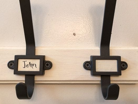 towel holders with name plates 