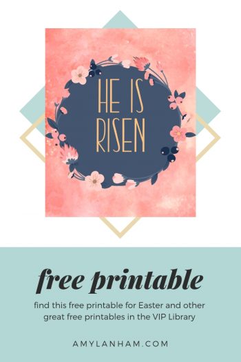 He is risen free printable
