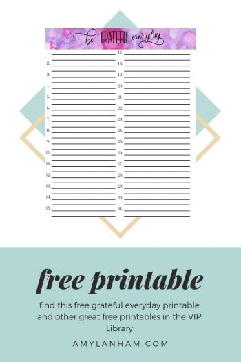 be grateful everyday free printable