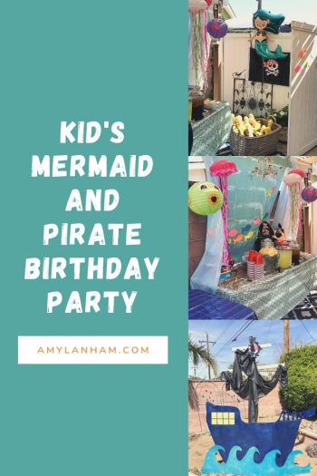Kid's mermaid and pirate birthday party decorations