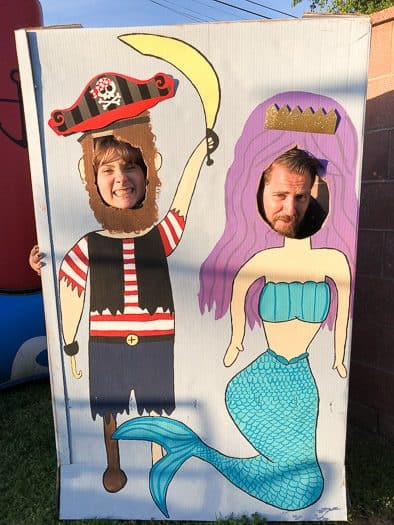 Pirate and mermaid photo booth