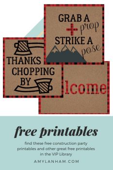 Free Lumberjack Party Printables - Lanham Creations