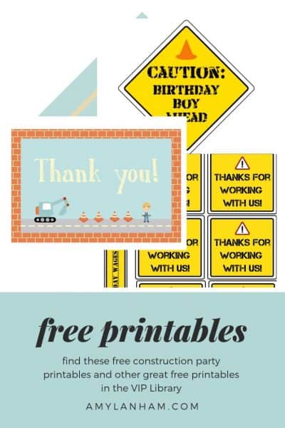 Free Construction Party Printables - Lanham Creations