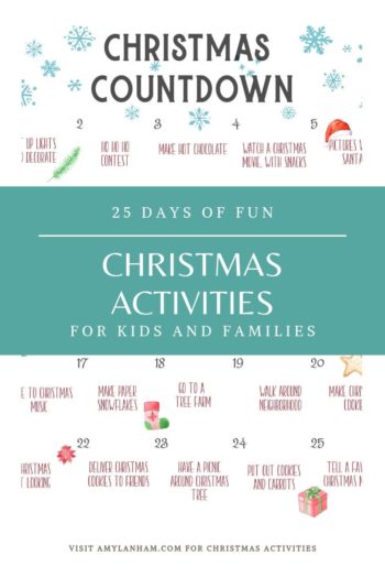 25 days if fun Christmas activities for kids and families