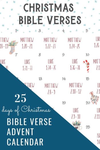 christmas bible verses 
25 days of Christmas Bible Verse Advent Calendar