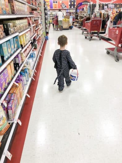 toddler trick or treating at target