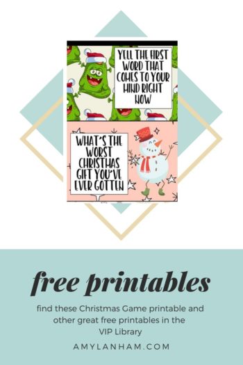 Free printables, find these Christmas Game printable and other great free printables in the VIP library with a picture of the saran ball game printables above