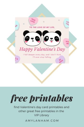 Free Valentine's Day Card Printable
Find in VIP library at amylanham.com
