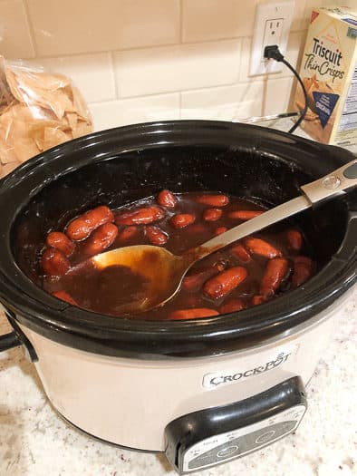mini weenies in a crockpot
