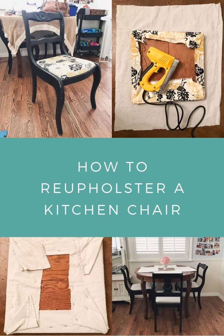 How to Reupholster a Kitchen Chair - DIY with Amy