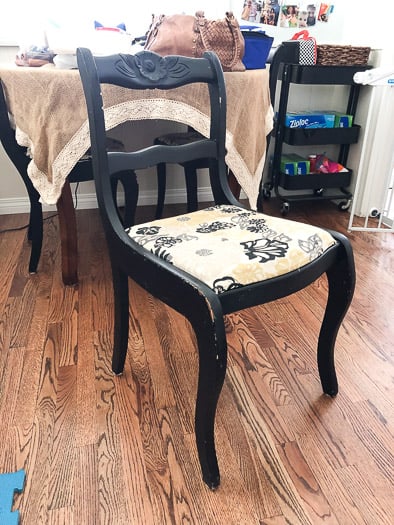 How to Reupholster a Kitchen Chair - DIY with Amy