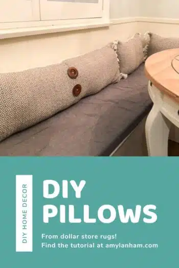 DIY Pillows from Rugs from dollar store rugs