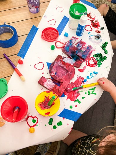 How to preserve kids art. kids painting the word love