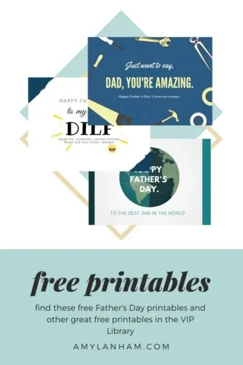 3 father's day cards. Top says get wanted to say dad, you're amazing on a blue background with tools surrounding it. Middle says happy father's day inside a globe. Bottom one says Happy Father's day to my favorite DILF devoted involved loving father what did you think I meant with an emoji sticking out its tongue.