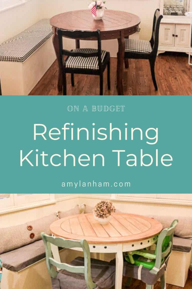 Refinishing Kitchen Table - Budget Living - DIY with Amy