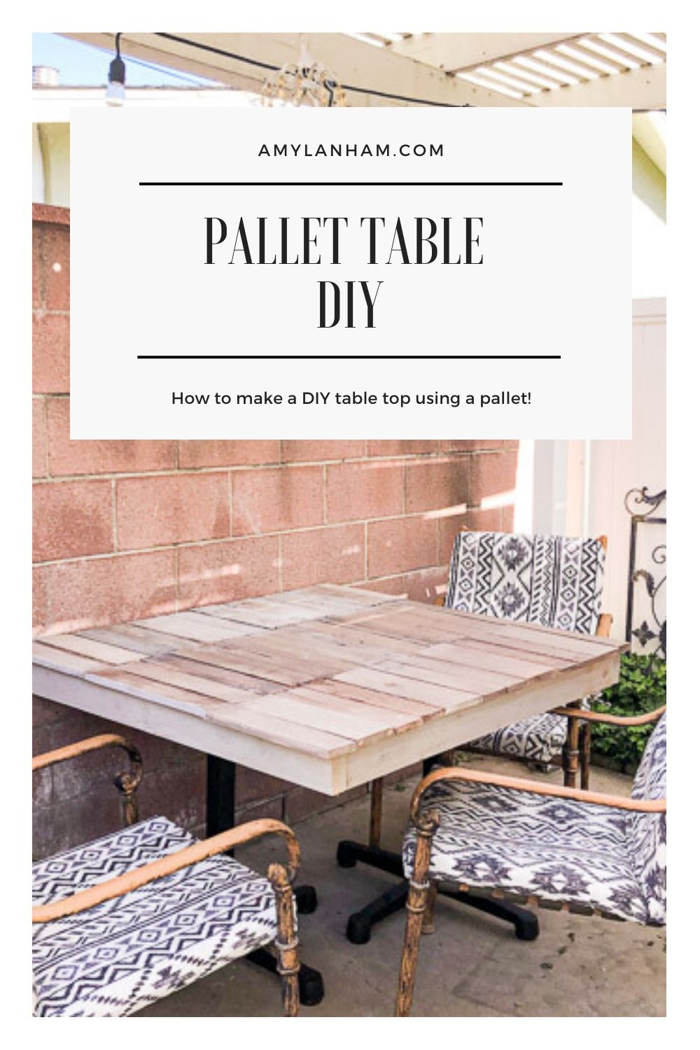 lommetørklæde det samme hektar Pallet Table DIY - Easy DIY Outdoor Table - DIY with Amy