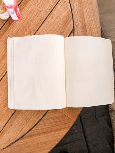 Blank book painted white