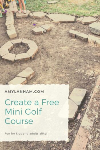 Pin Image. Concrete Edging that creates a mini golf course