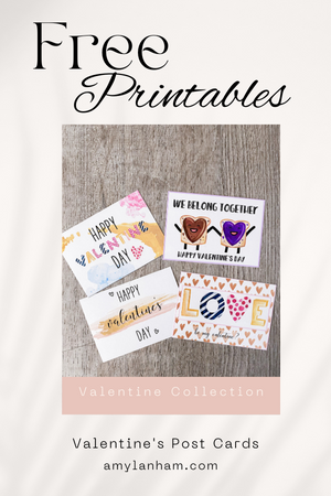 Printable valentine's post cards