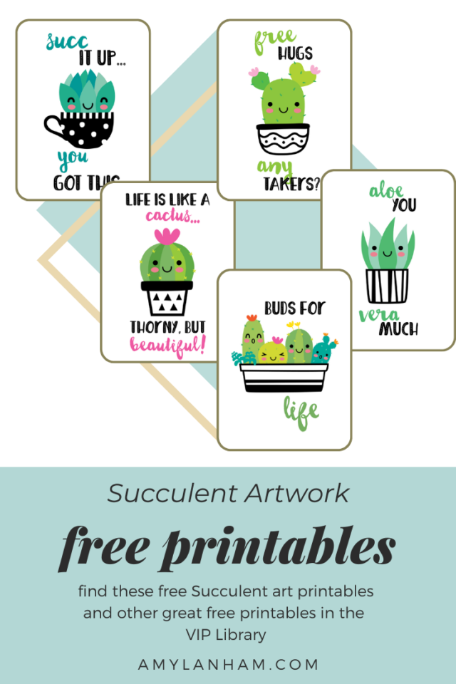Free Succulent Artwork