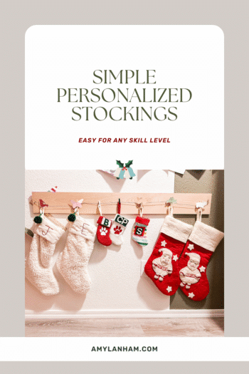 simple Personalized stockings for any skill level